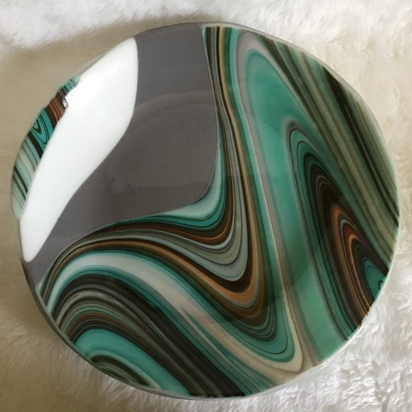 Art Glass Fused Bowl Slumped Glass - Picture 6 of 9